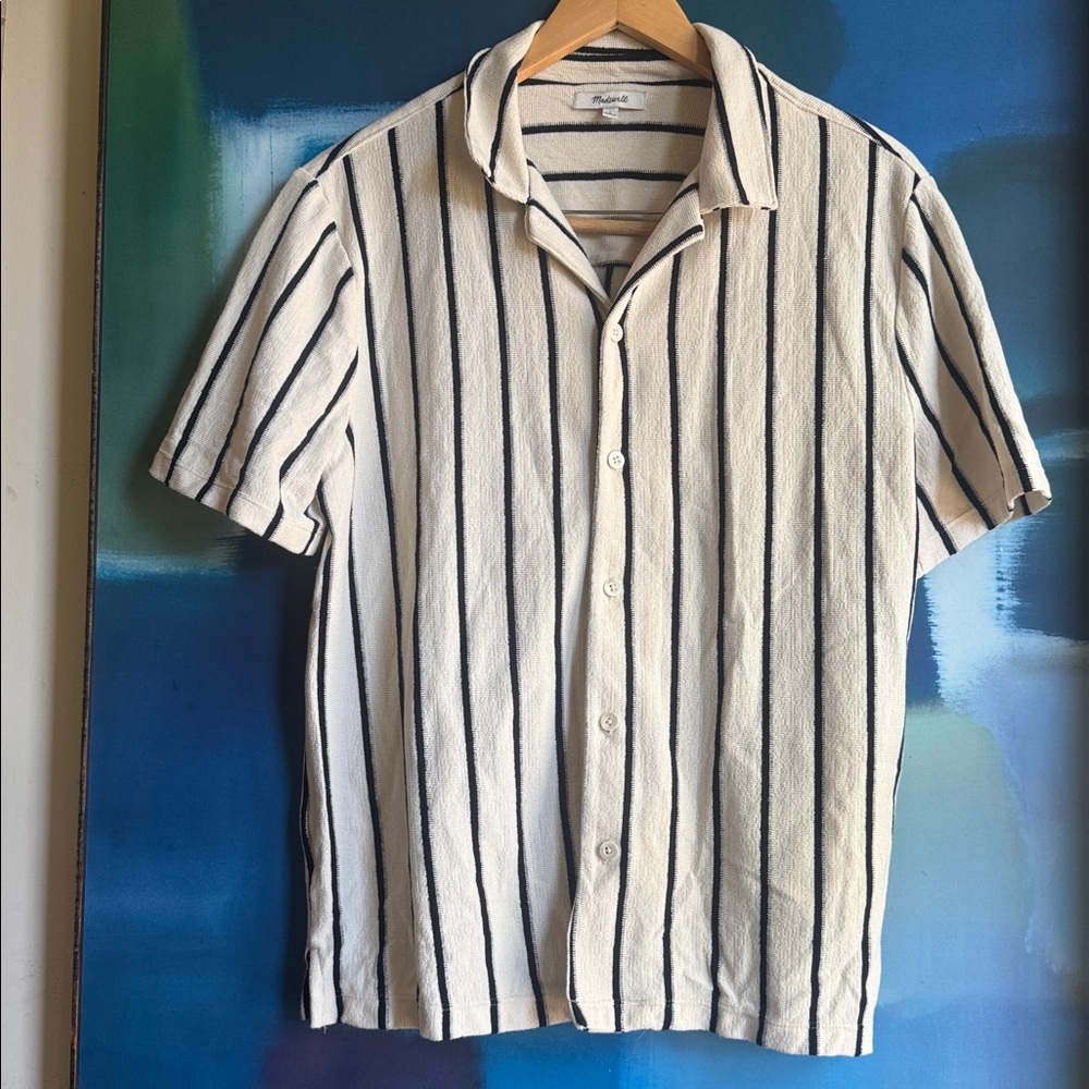Madewell The Textured Knit Camp-Collar Shirt